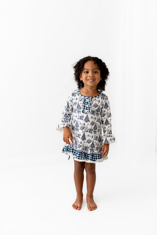 Organic Cotton Gown With Bloomers - Timeless Toile