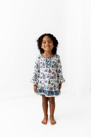 Organic Cotton Gown With Bloomers - Timeless Toile