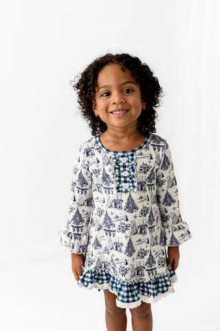 Organic Cotton Gown With Bloomers - Timeless Toile