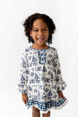 Organic Cotton Gown With Bloomers - Timeless Toile