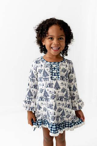 Organic Cotton Gown With Bloomers - Timeless Toile
