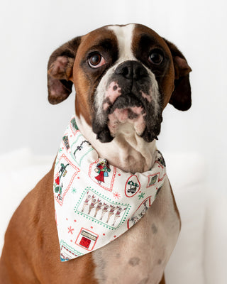 Organic Cotton Girls Christmas in New York - Pet Bandana Holiday Lounge