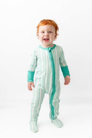 Zippy - Green Stripe - Sugar Bee Clothing