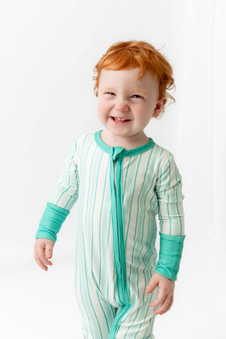 Zippy - Green Stripe - Sugar Bee Clothing