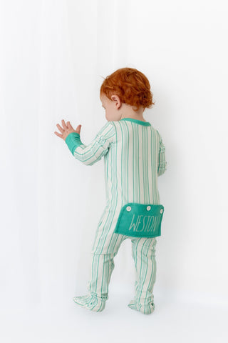 Zippy - Green Stripe - Sugar Bee Clothing
