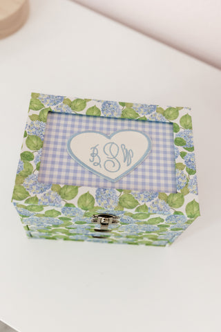 Blue Hydrangea - Musical Jewelry Box