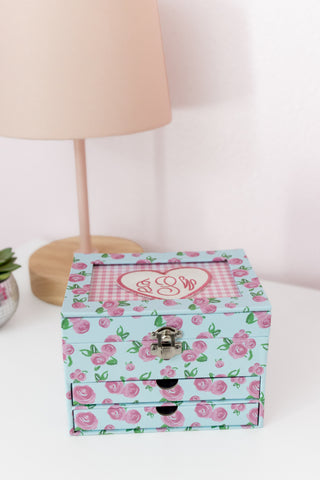 Watercolor Roses - Jewelry Box