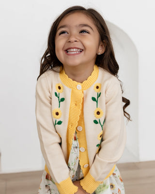 Knitted Cardigan - Sunflowers