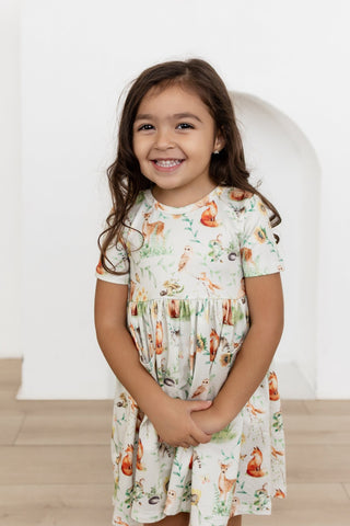 Woodland Toile Twirl Dress - Sugar Bee Clothing