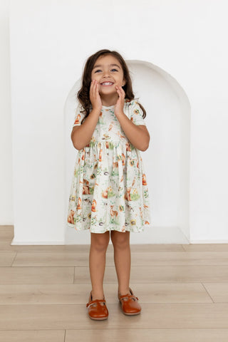 Woodland Toile Twirl Dress - Sugar Bee Clothing