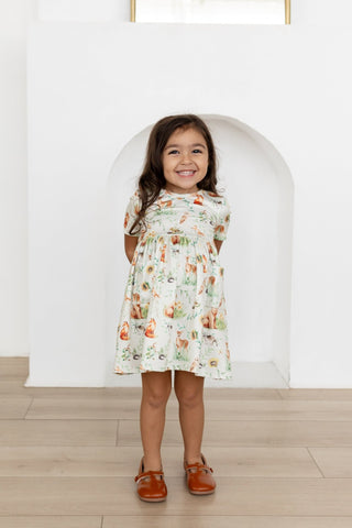 Woodland Toile Twirl Dress - Sugar Bee Clothing