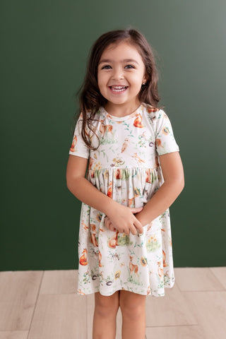 Woodland Toile Twirl Dress - Sugar Bee Clothing