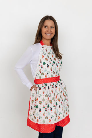 Christmas Memories - Adult Pinafore Apron - Sugar Bee Clothing