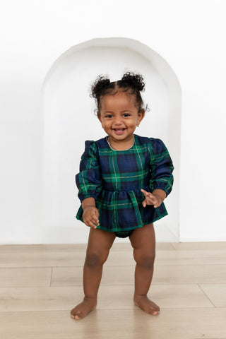 Skirted Long Sleeve Bubble - Traditions in Tartan - Sugar Bee Clothing
