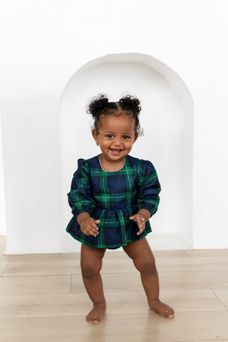 Skirted Long Sleeve Bubble - Traditions in Tartan - Sugar Bee Clothing
