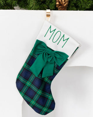 Bow Christmas Stocking - Traditions In Tartan - Sugar Bee Clothing