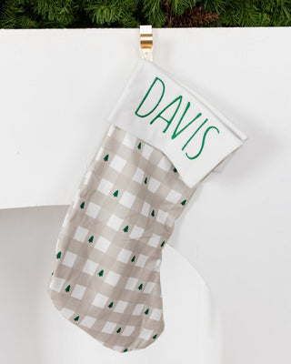 Christmas Stocking - Holiday Gingham - Sugar Bee Clothing