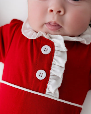 Knotted Gown & Beanie Set - Red Holiday - Sugar Bee Clothing