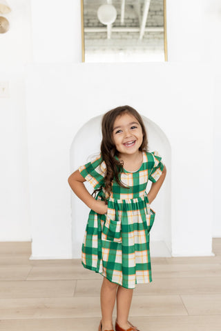 Dottie Flour Sack Dress - Fall Plaid - Sugar Bee Clothing