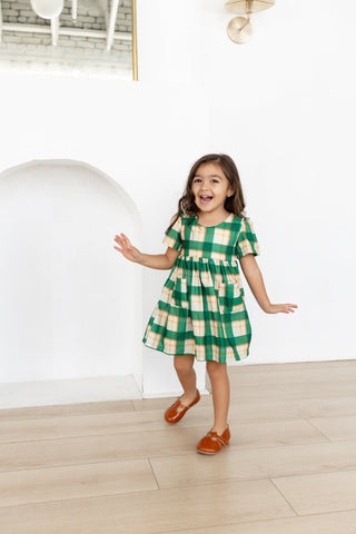 Dottie Flour Sack Dress - Fall Plaid - Sugar Bee Clothing