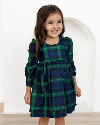 Dottie Flour Sack Dress - Traditions in Tartan - Sugar Bee Clothing