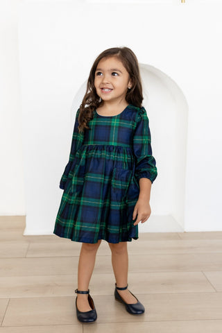 Dottie Flour Sack Dress - Traditions in Tartan - Sugar Bee Clothing