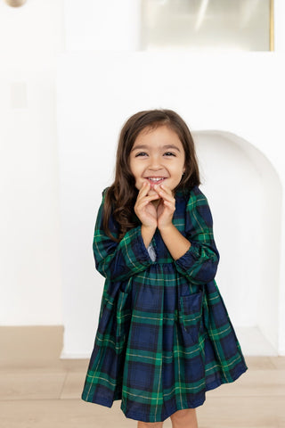Dottie Flour Sack Dress - Traditions in Tartan - Sugar Bee Clothing