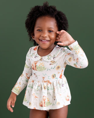 Woodland Toile Peter Pan Skirted Bubble