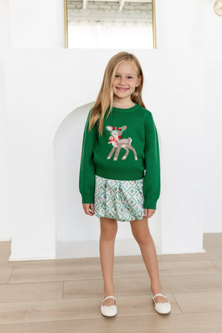 Penelope Bubble Skort - Holiday Holly - Sugar Bee Clothing