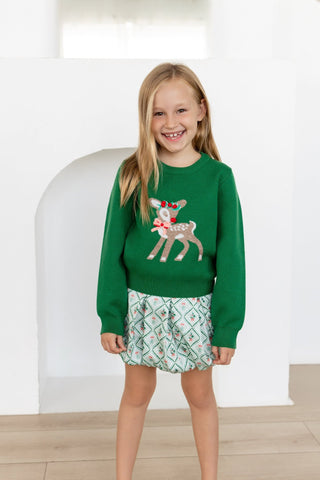 Penelope Bubble Skort - Holiday Holly - Sugar Bee Clothing
