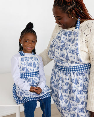 Timeless Toile Christmas - Kids Pinafore Apron - Sugar Bee Clothing