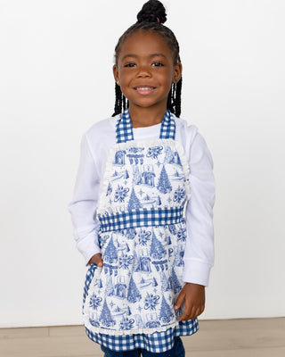 Timeless Toile Christmas - Kids Pinafore Apron - Sugar Bee Clothing
