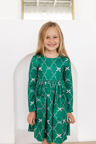 Claire Twirl Dress - Bow and Trellis - Sugar Bee Clothing