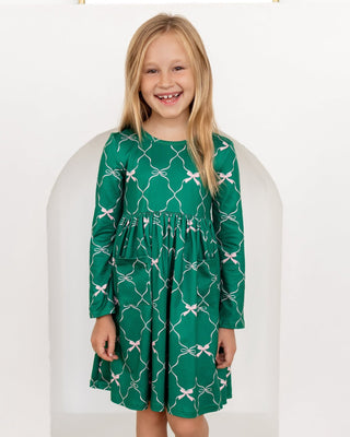 Claire Twirl Dress - Bow and Trellis - Sugar Bee Clothing