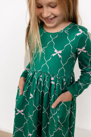 Claire Twirl Dress - Bow and Trellis - Sugar Bee Clothing