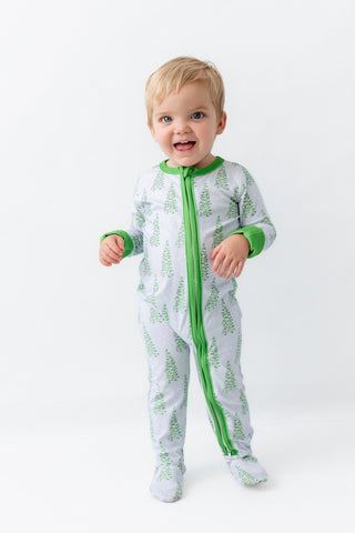 Zippy - Blue Christmas Tree Holiday Lounge - Sugar Bee Clothing