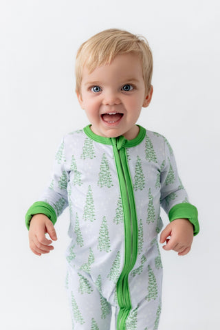 Zippy - Blue Christmas Tree Holiday Lounge - Sugar Bee Clothing