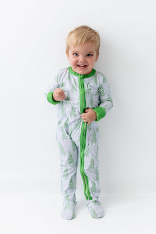 Zippy - Blue Christmas Tree Holiday Lounge - Sugar Bee Clothing