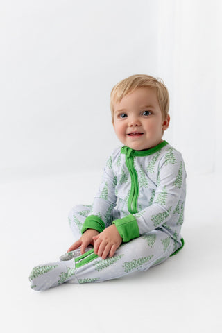 Zippy - Blue Christmas Tree Holiday Lounge - Sugar Bee Clothing