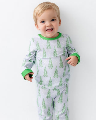Buttflap Pajamas - Classic Blue Christmas Tree - Sugar Bee Clothing