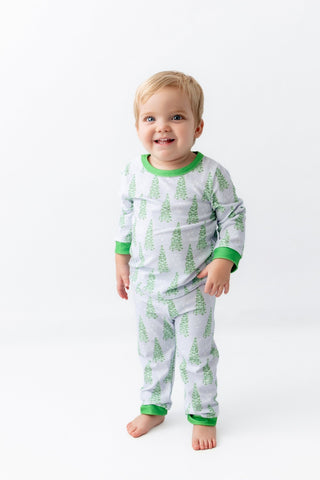 Buttflap Pajamas - Classic Blue Christmas Tree - Sugar Bee Clothing