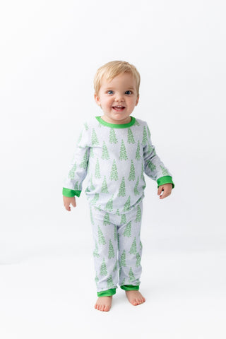 Buttflap Pajamas - Classic Blue Christmas Tree - Sugar Bee Clothing
