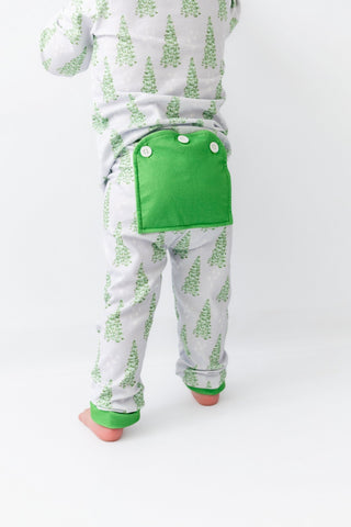 Buttflap Pajamas - Classic Blue Christmas Tree - Sugar Bee Clothing