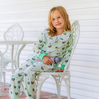 Paisley Velour Ruffle Pant Set - Showstopper - Sugar Bee Clothing