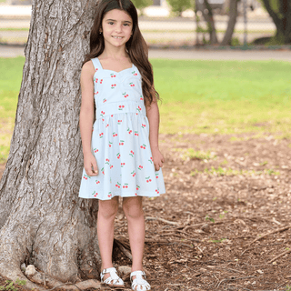 Hazel Sweetheart Dress - Cherries - Sugar Bee Clothing