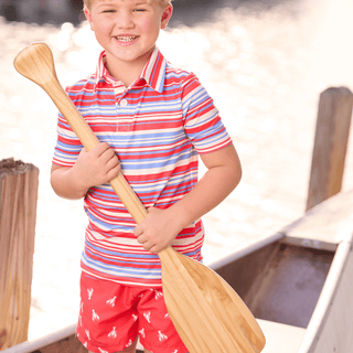 Kyson Boy Pocket Shorts - Red Lobsters - Sugar Bee Clothing