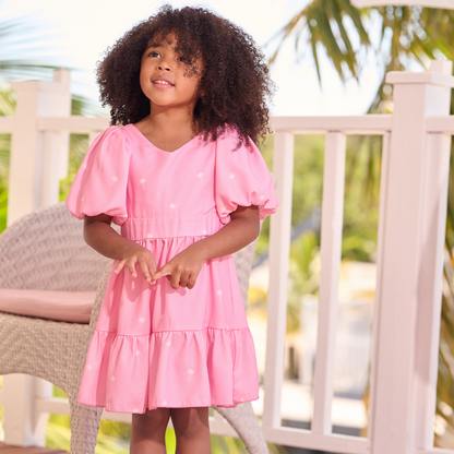 Abby Dress - Pink Palm Trees