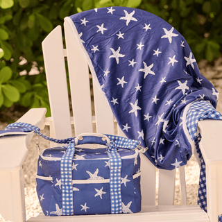 Soft - Sided Coolers - Navy Starfish - Sugar Bee Clothing