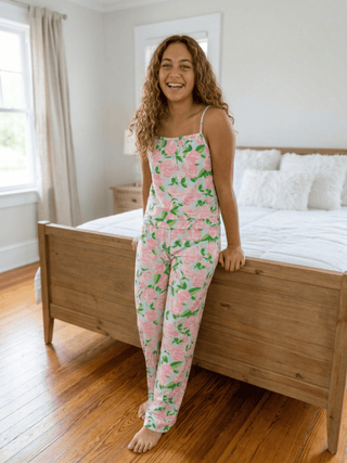 Tank Lounge Pant Set - Petal Parade - Sugar Bee Clothing