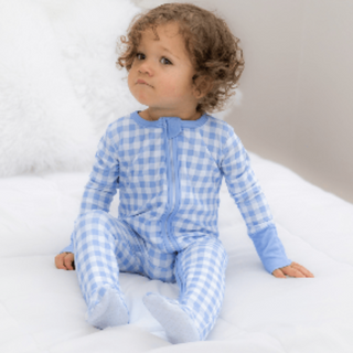 Zippy - Blue Gingham - Sugar Bee Clothing
